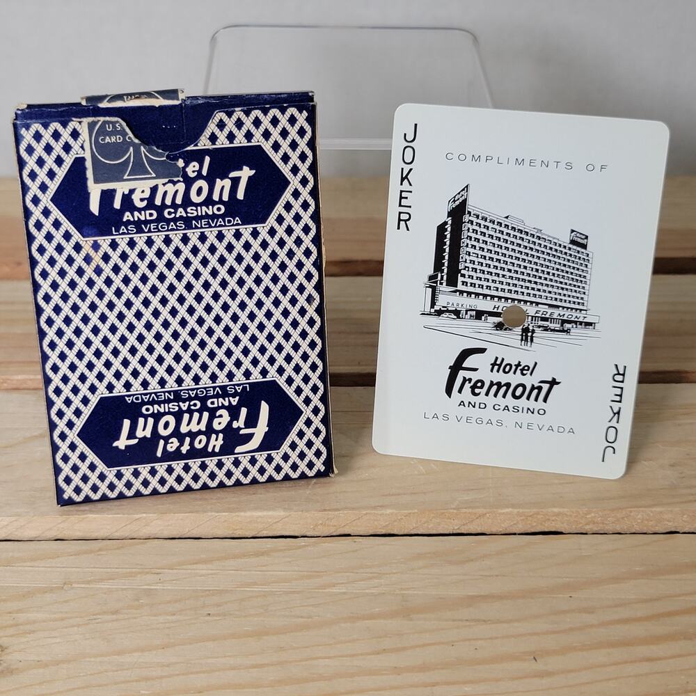 VINTAGE Hotel Freemont And Casino Deck of Cards (with hole)